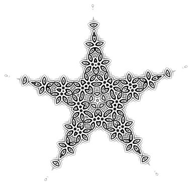 Star shape decoration for your design clipart
