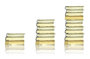 Books stacks isolated on white clipart