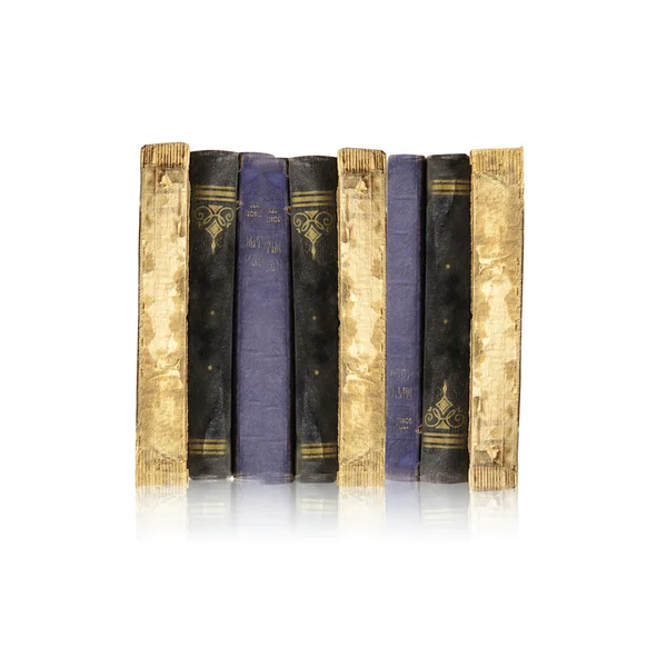 Old books collection on white — Stock Photo, Image