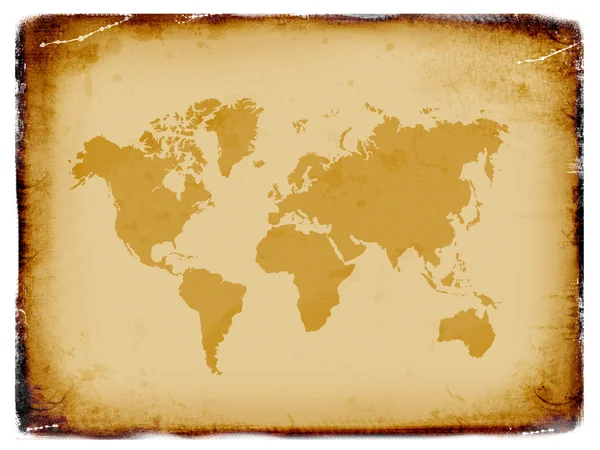 Kaart van de oude wereld, grunge achtergrond — Stockfoto