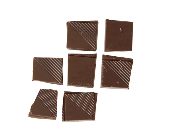 Частини шоколаду — стокове фото