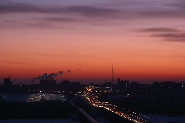 Gün batımında şehir — Stok fotoğraf