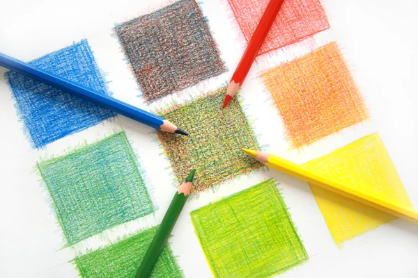 Mezcla de colores, lápices — Foto de Stock