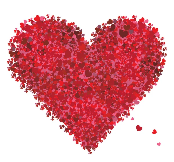 Kształcie serca Walentynki, miłość — Wektor stockowy