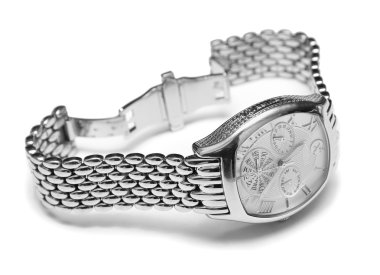 Silver watch clipart