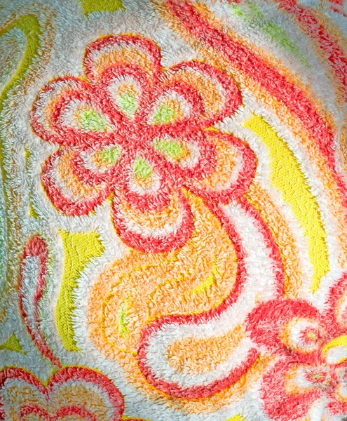 Tessuto in tessuto spesso multicolore — Foto Stock