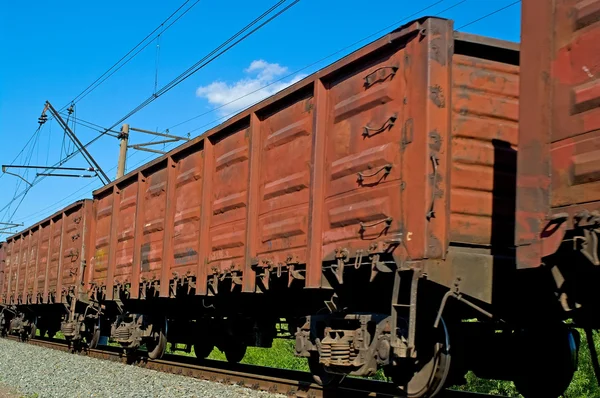 Rusty brown freight cars — Stock Photo, Image
