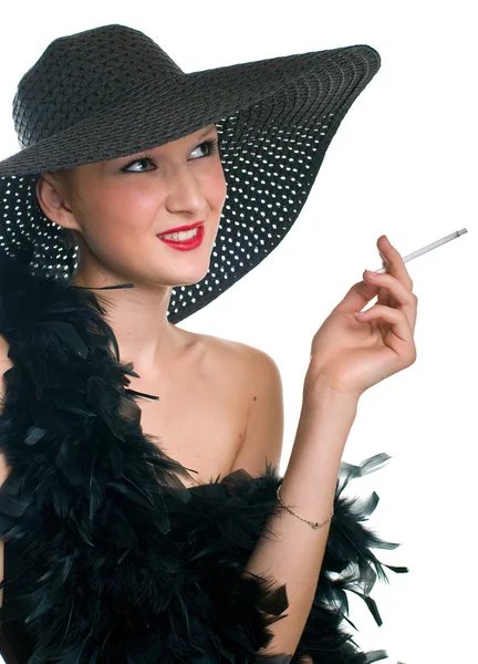Women with a cigarette — Stock Photo, Image