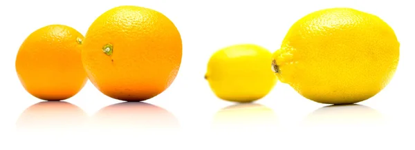 Oranges and yellow lemons — Stock Photo, Image
