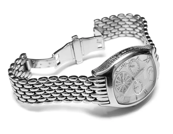 Silver watch — Stok fotoğraf