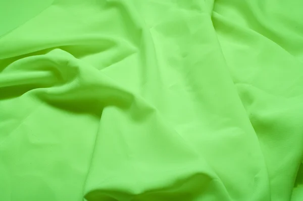 Tecido de seda verde — Fotografia de Stock