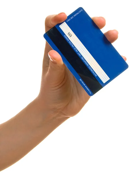 Голубая кредитка — стоковое фото