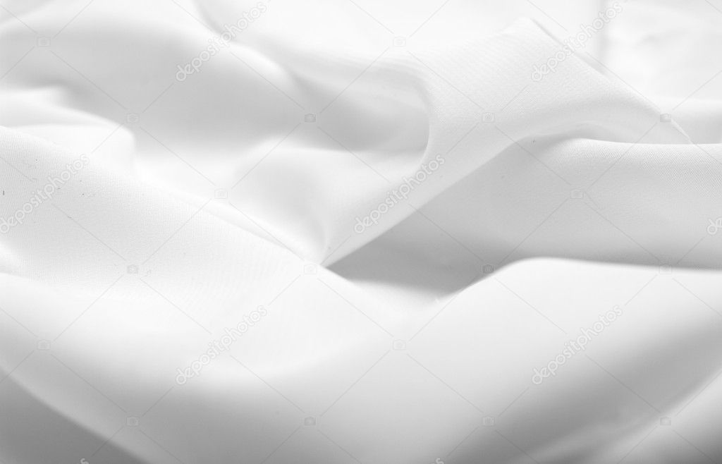 White silk fabric with wave