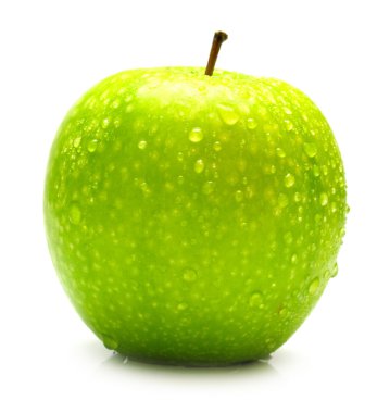 Ripe juicy green apple clipart