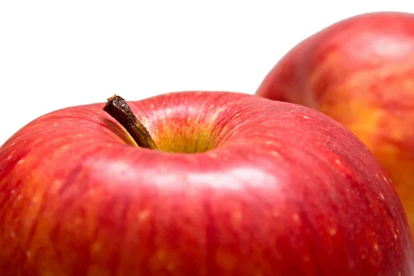 Makro červená jablka — Stock fotografie