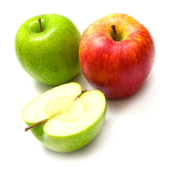 Červená a zelená jablka — Stock fotografie