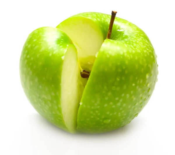 成熟多汁绿色苹果 — 图库照片