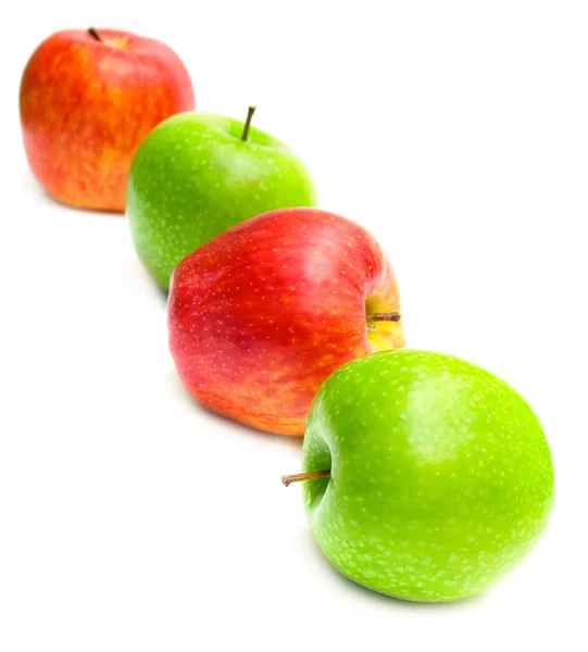 Groene en rode appels — Stockfoto