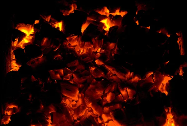 Brand in de nacht — Stockfoto
