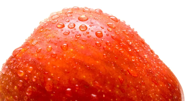 Мокрий червоне яблуко — стокове фото