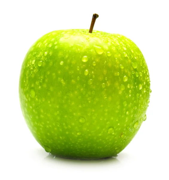 Dojrzałe soczyste zielone jabłko — Zdjęcie stockowe