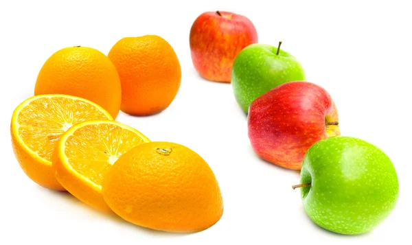 Elma ve portakal — Stok fotoğraf