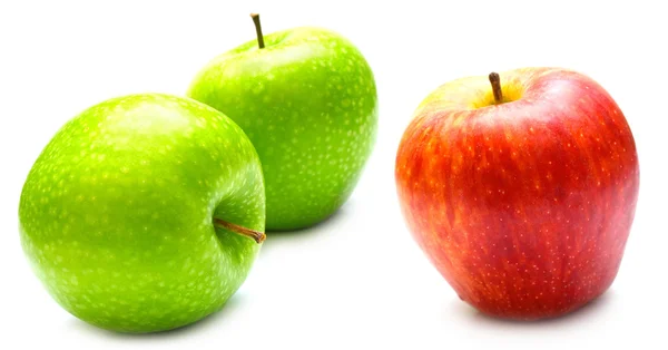 Äpfel auf dem weißen — Stockfoto