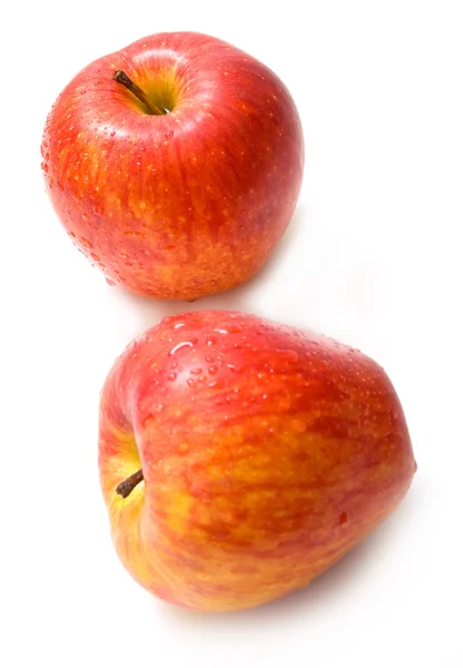 Manzanas rojas húmedas — Foto de Stock