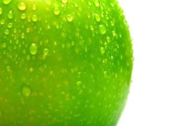 Green apple macro clipart