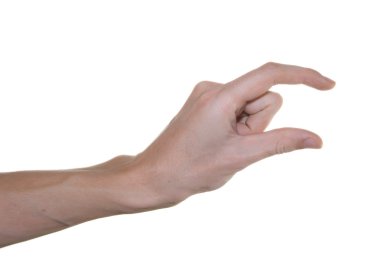 Hand showing the small size clipart