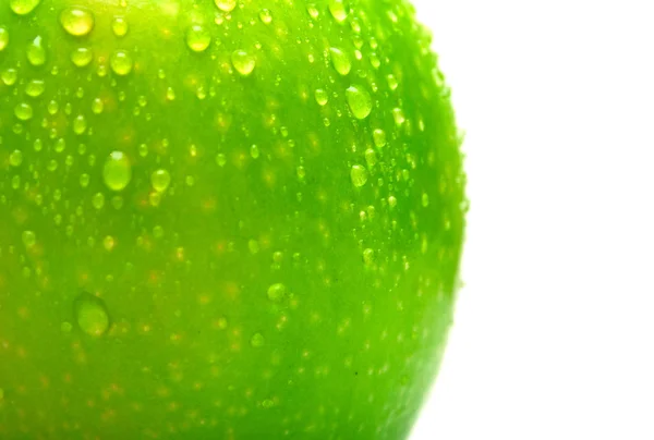 Зелене яблуко макросу — стокове фото