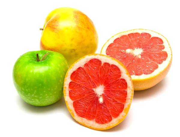 Grapefrukt och äpplen — Stockfoto