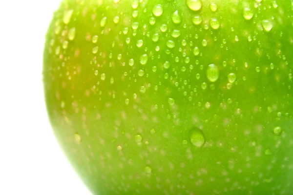 Yeşil elma makro — Stok fotoğraf