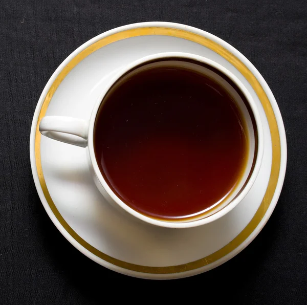 Hot drink on a black — Stock Photo, Image