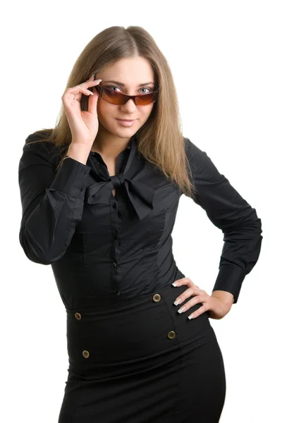 Vacker flicka iin solglasögon — Stockfoto