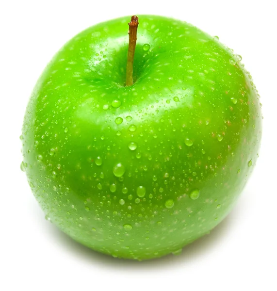 Мокрий зелене яблуко — стокове фото