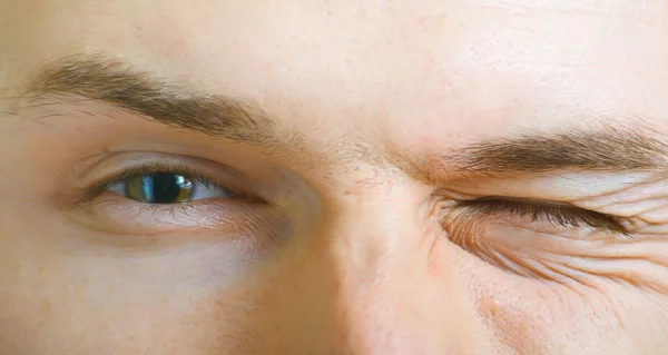 Eyes of the young men — Stock Photo, Image