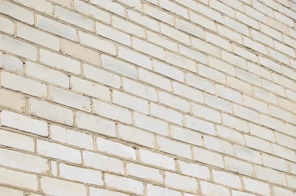 Hauswand aus weißem Ziegel — Stockfoto