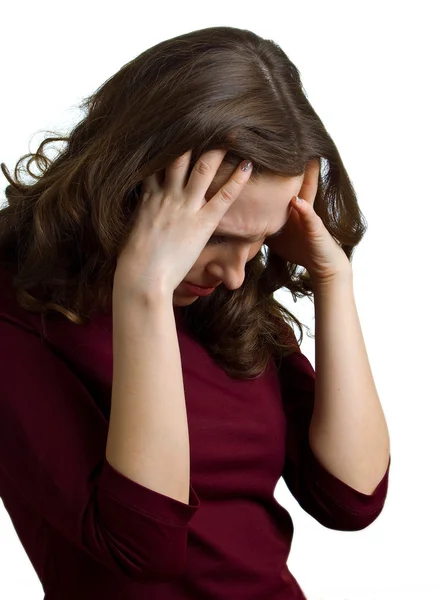 As mulheres têm uma dor de cabeça — Fotografia de Stock