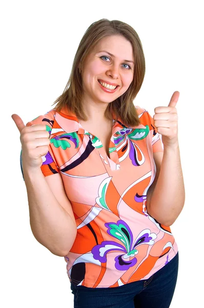 Women showing Thumbs up — Stock Photo, Image