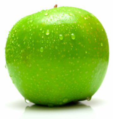 ıslak yeşil elma