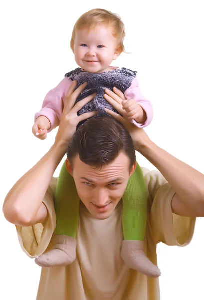 Uomini con un bambino piccolo — Foto Stock