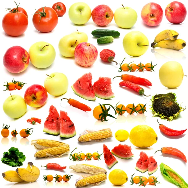 Collage à partir de fruits et légumes 2 — Photo