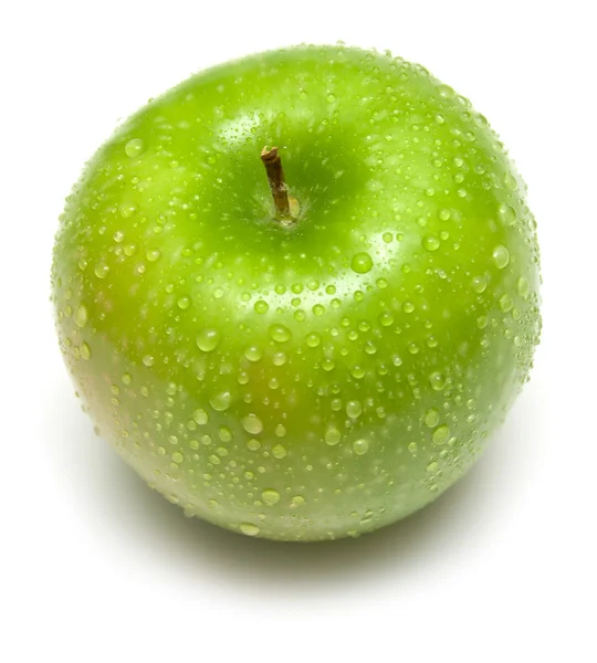 Manzana verde mojada — Foto de Stock