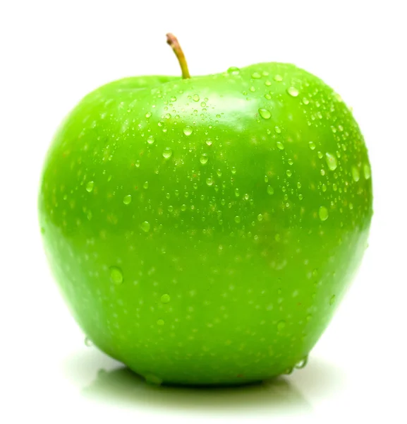 Мокрое зеленое яблоко 2 — стоковое фото