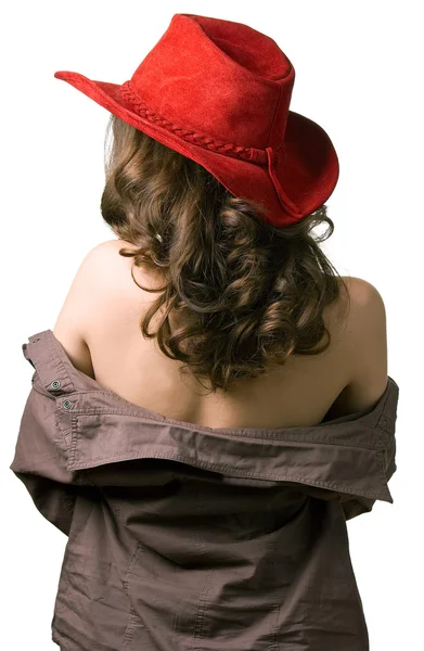 A red hat lány — Stock Fotó