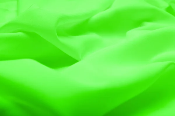 Green silk fabric — Stock Photo, Image