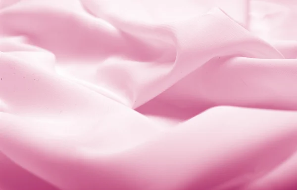 Tecido de seda rosa com onda — Fotografia de Stock