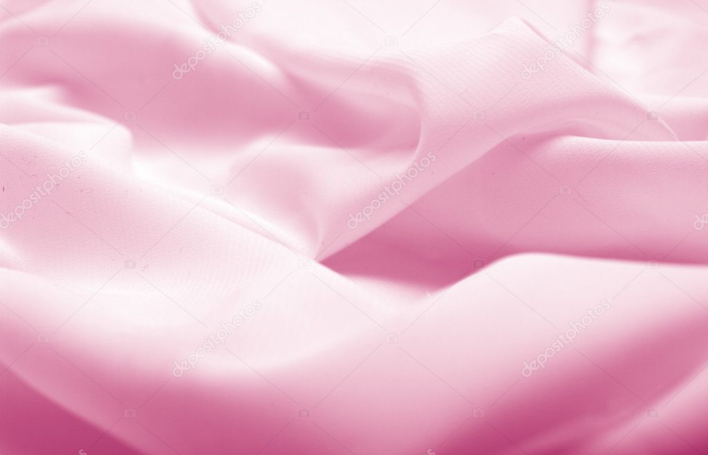 Pink silk fabric with wave