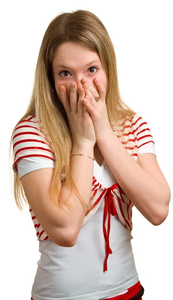 Young scared girl — Stock Photo, Image